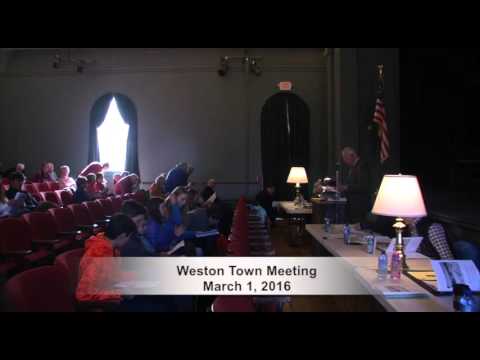 Weston Town Meeting - 03.01.16