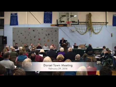Dorset Town Meeting - 02.29.16