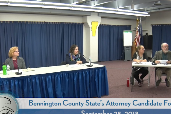 Bennington County State's Attorney Candidate Forum 09.25.18