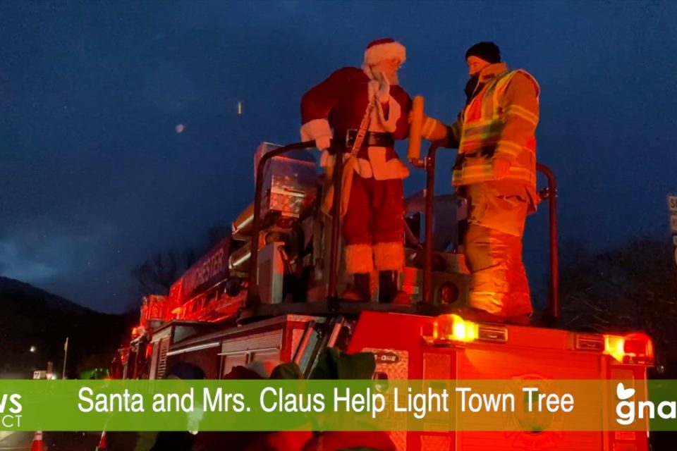 The News Project - Santa and Mrs. Claus Help Light Town Tree
