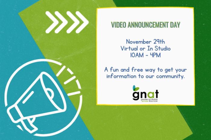 GNAT-TV Hosts Video Announcement Day