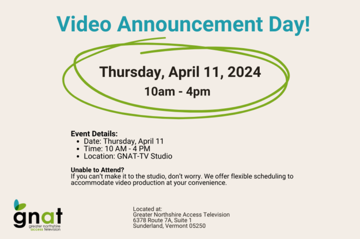 Amplify Your Message with GNAT-TV’s Video Announcement Day!