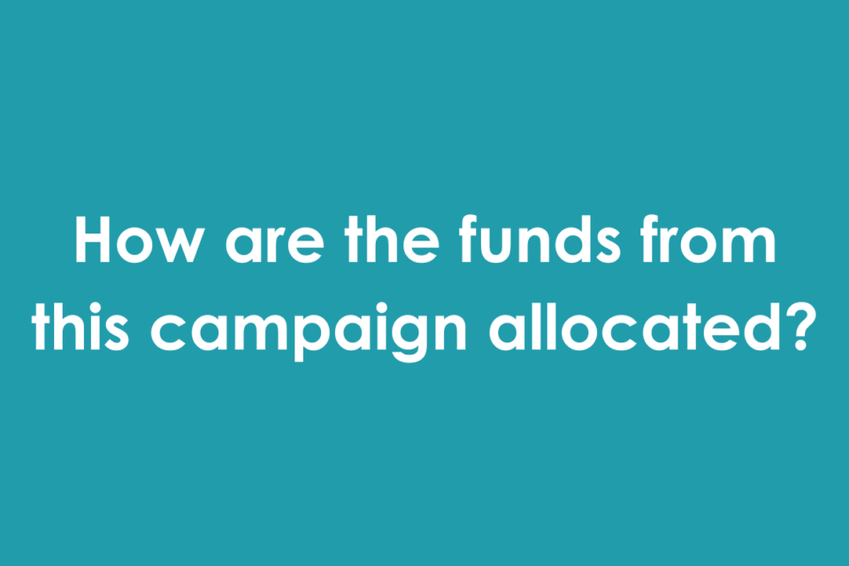 How are the funds from this campaign allocated?