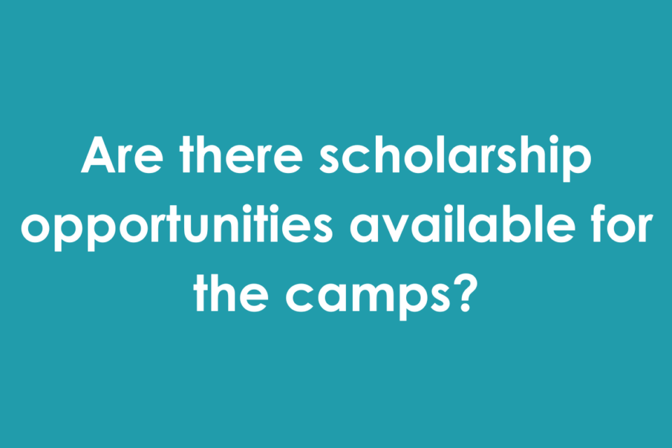 Are there scholarship opportunities available for the camps?