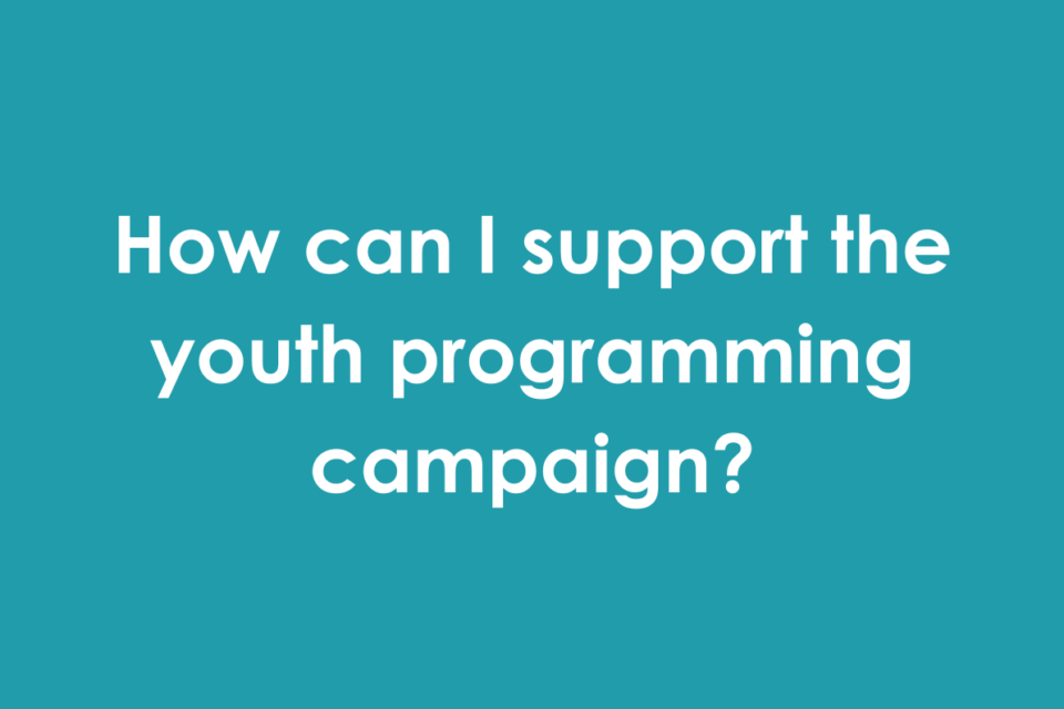 How can I support the youth programming campaign?