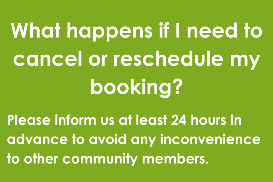 What happens if I need to cancel or reschedule my booking?