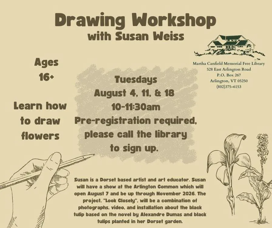 3 Part Drawing class for adults – free!