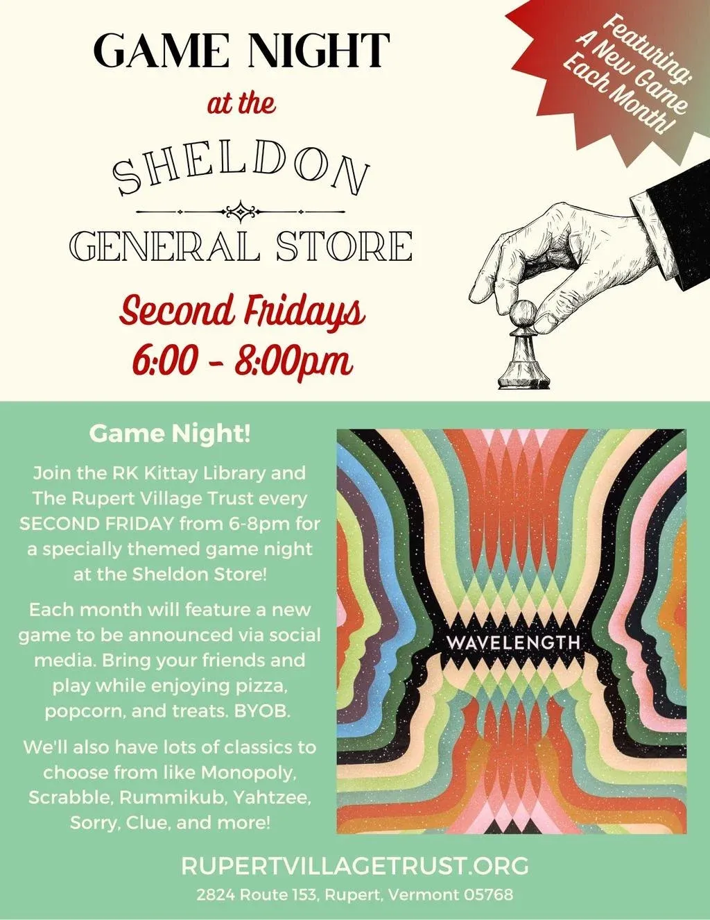 Monthly Game Night in Rupert