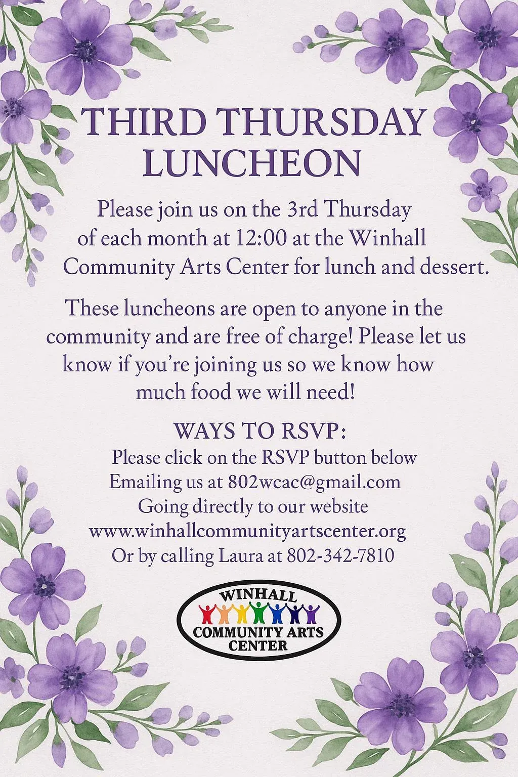 Third Thursdays Luncheon in Winhall
