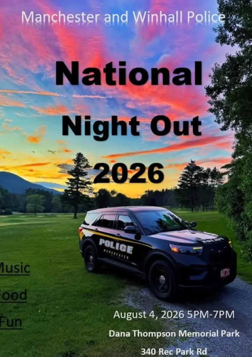 National Night Out with MPD & Winhall Police & Rescue