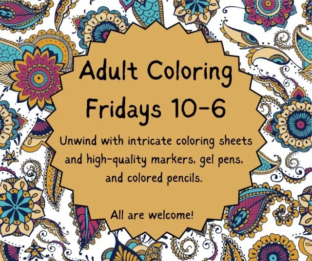 Adult Coloring on Fridays