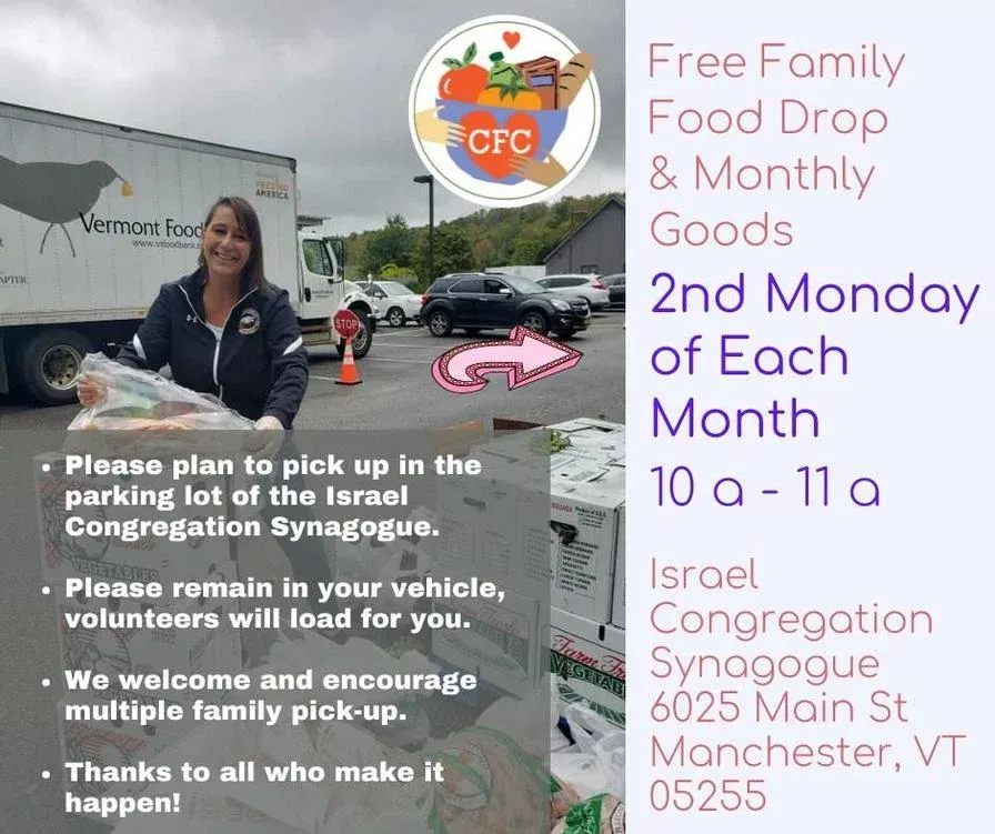 Monthly Family Food Drop at Israel Congregation of Manchester