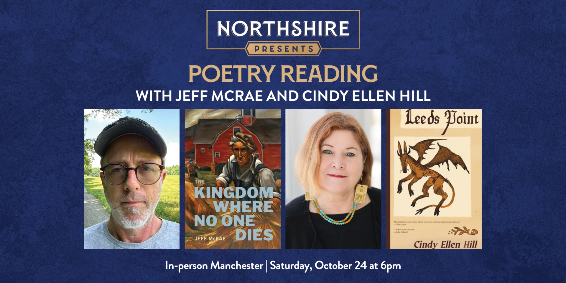 Northshire Manchester: Poetry Reading with Jeff McRae and Cindy Ellen Hill